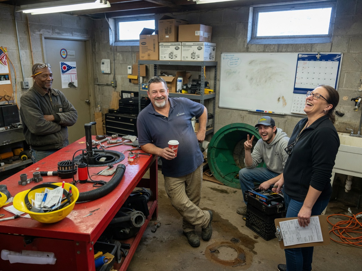 The Akron Pump Pros team at work in Akron